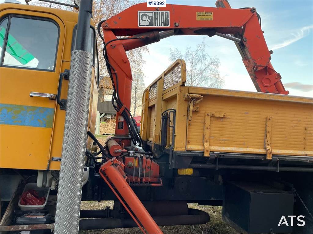 Volvo N720 crane truck 4x2 w/ 1978 Hiab crane. WATCH VID