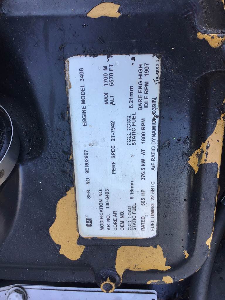 CAT 3408C 9ER-1308403 USED