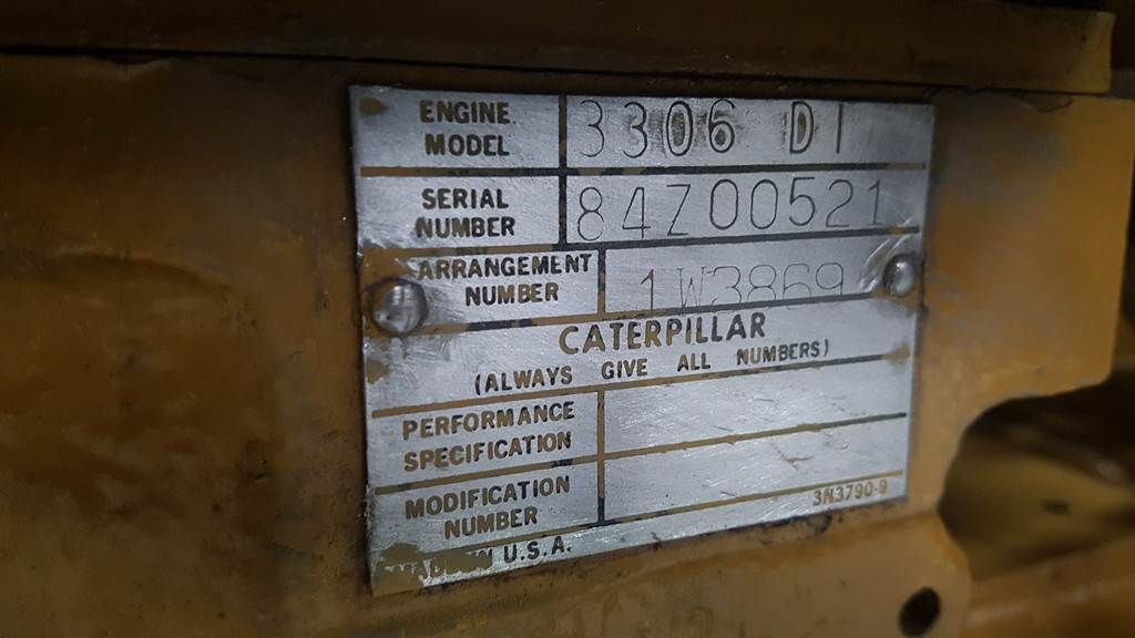 CAT 3306 84Z GENERATOR 137KVA USED