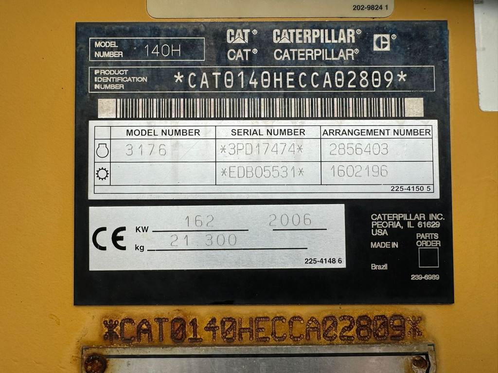 CAT 140H CE-certified