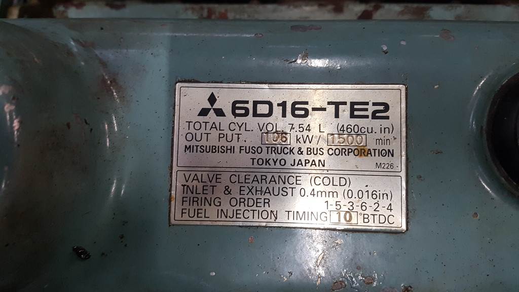 Mitsubishi 6D16-TE2 USED