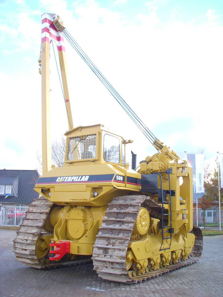 CAT 589 105 t Hubkraft 8x PIPELAYER MIETE / RENTAL