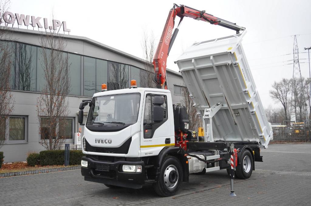 Iveco Eurocargo 160-250 E6/ HDS Fassi / wywrotka 3-str.