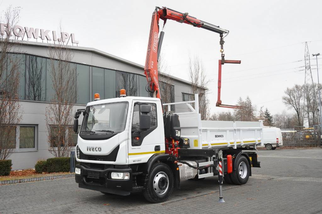 Iveco Eurocargo 160-250 E6/ HDS Fassi / wywrotka 3-str.