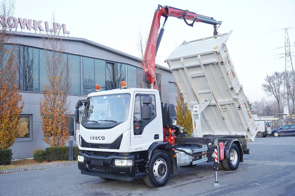 Iveco Eurocargo 160-250 E6/ HDS Fassi / wywrotka 3-str.