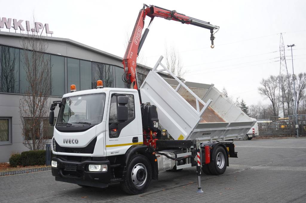 Iveco Eurocargo 160-250 E6/ HDS Fassi / wywrotka 3-str.