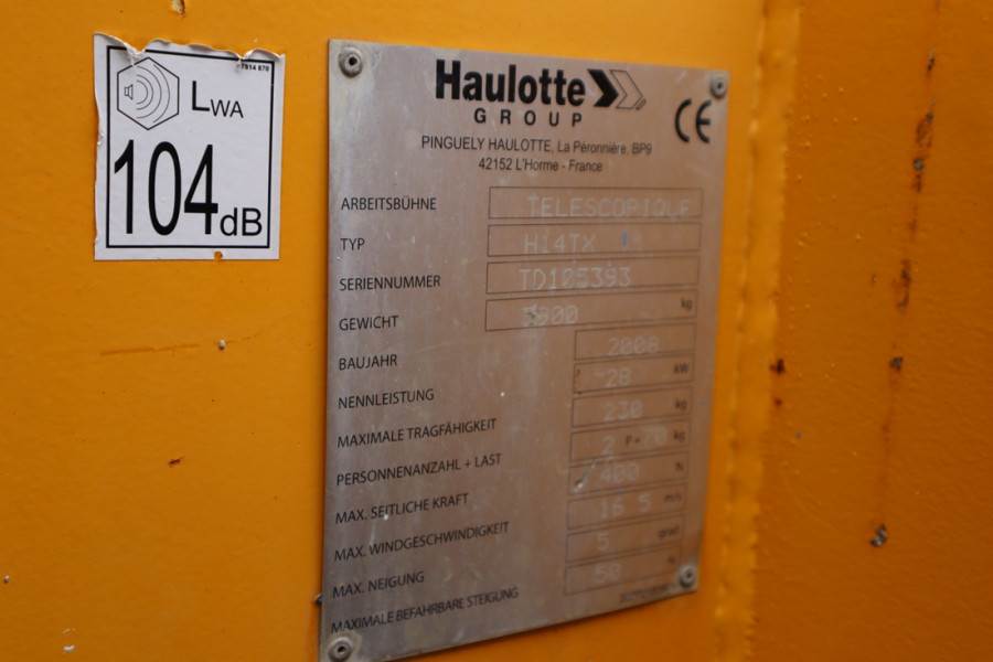 Haulotte H14TX Diesel, 4x4 Drive, 14,07m Working Height, 10