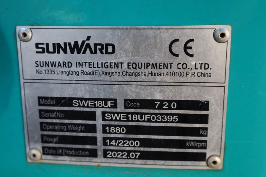 Sunward SWE18UF CE certification, Diesel, Extendable Under