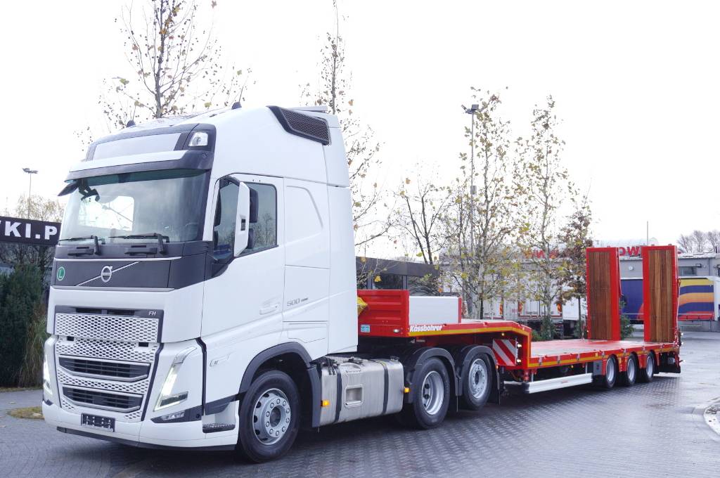 Volvo FH 500 6x2 tractor plus brand-new Käsbohrer 3-axle