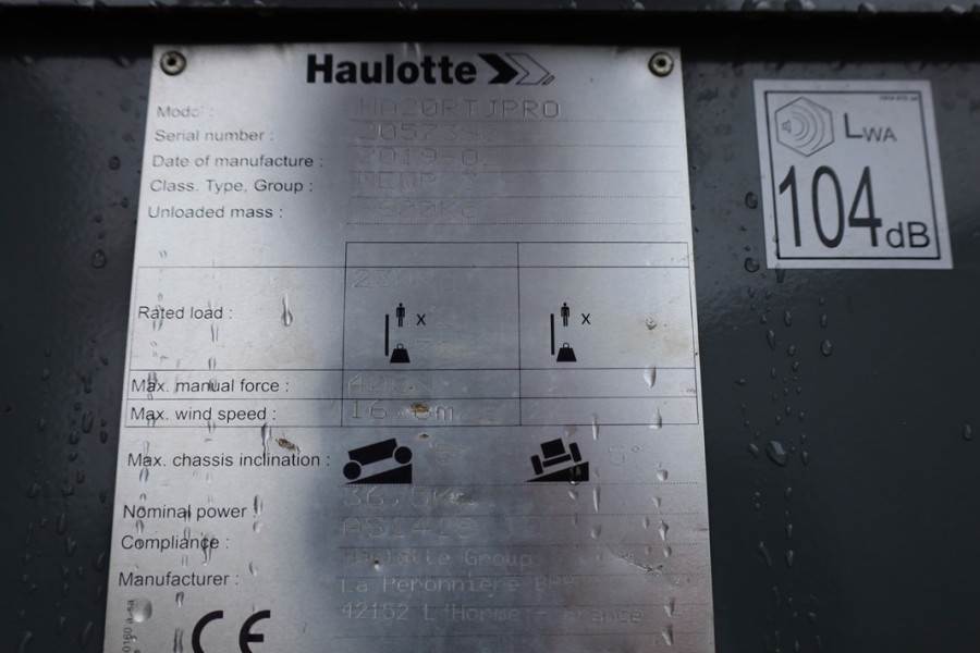 Haulotte HA20RTJ Pro Valid inspection, *Guarantee! 20.6 m W