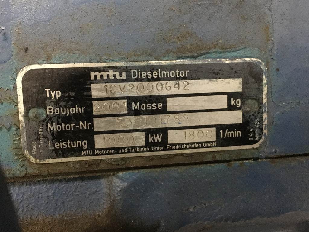 MTU 16V2000G42 USED