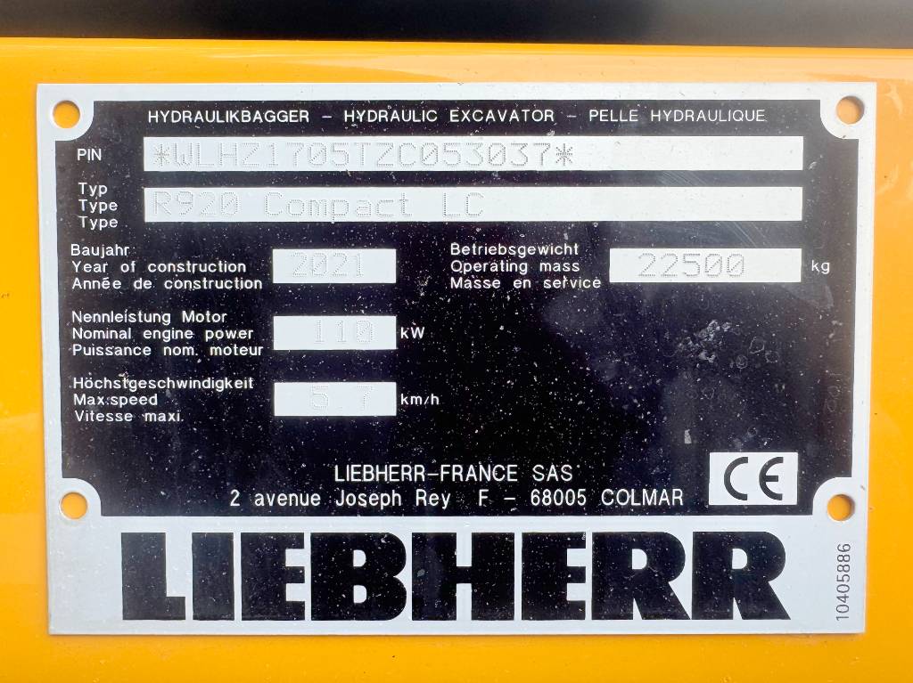 Liebherr R920LC Compact - German Machine / Only 1975 Hours!