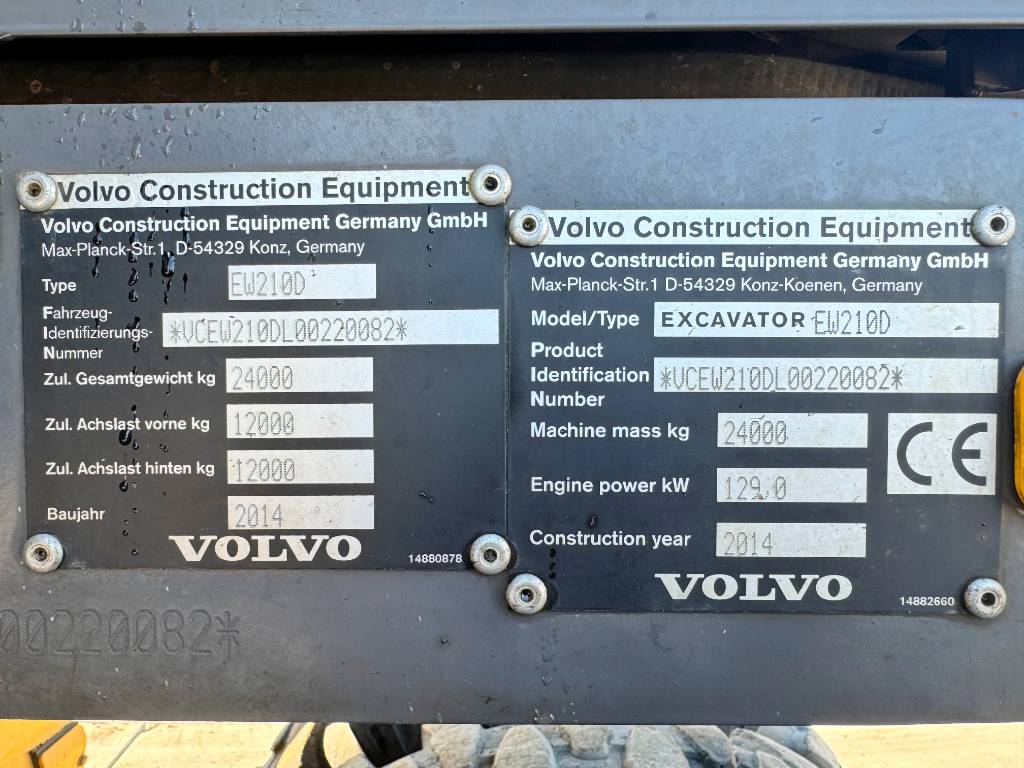 Volvo EW210D - PERFECT CONDITION