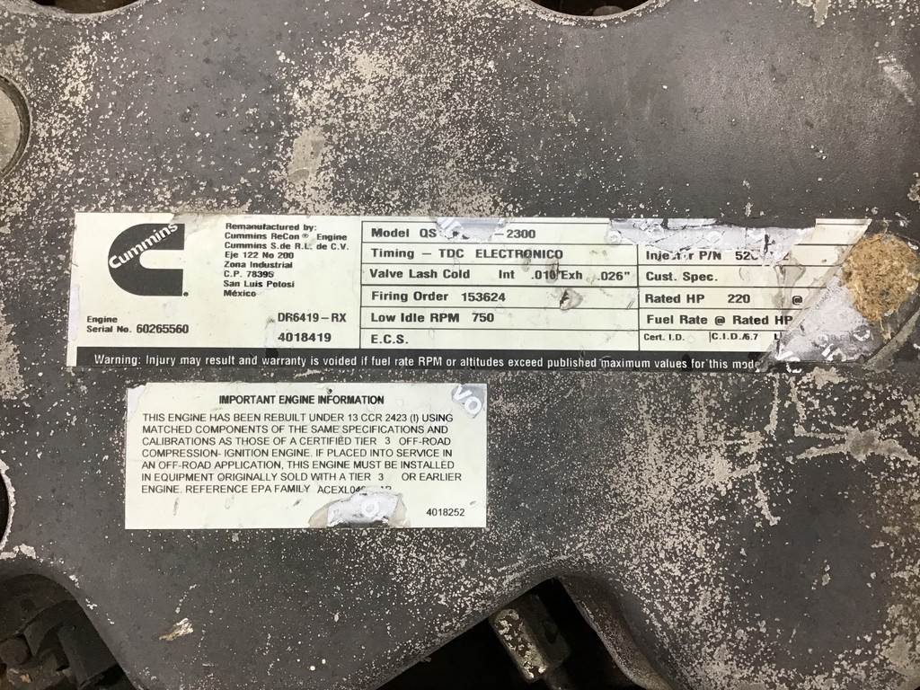 Cummins QSB6.7 CPL8466 COMMONRAIL FOR PARTS