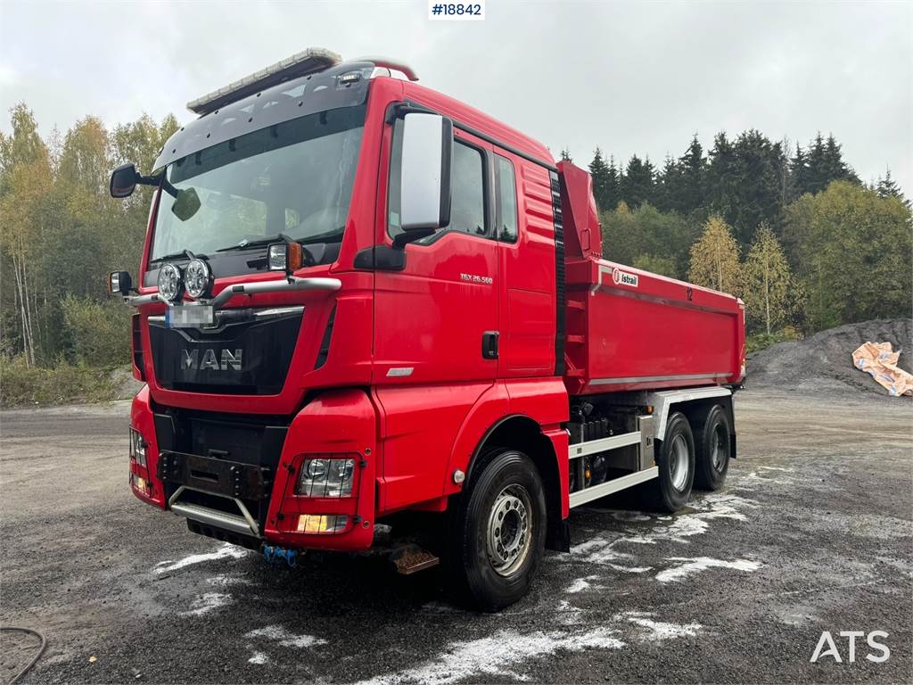 MAN TGX 26.560 6x4 plow rigged tipper WATCH VIDEO