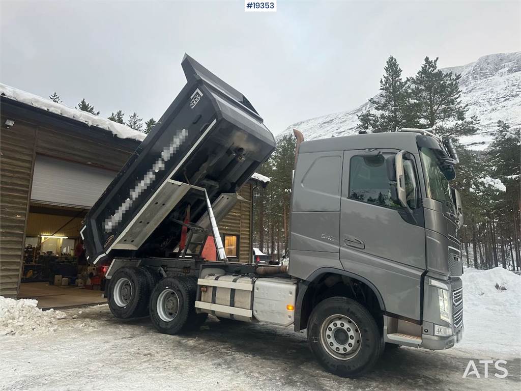 Volvo FH 540 6x4 tipper truck w/ 2011 Nor-Slep triple tr