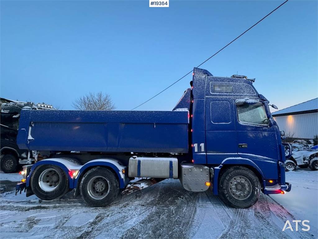 Volvo FH16 plow rigged tipper truck w/ underlying grader