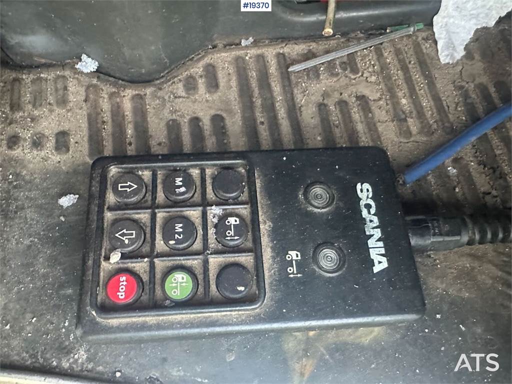 Scania R144 6x4 plow-rigged tractor unit repair object.