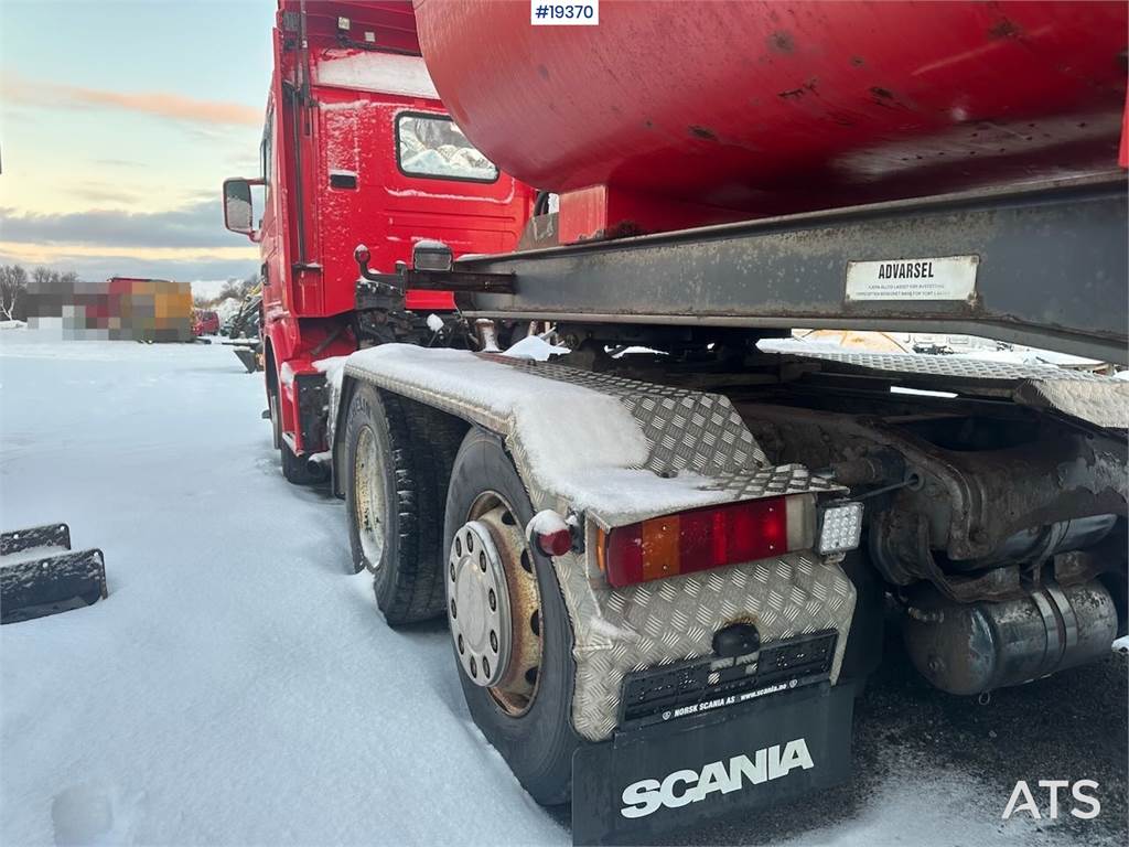 Scania R144 6x4 plow-rigged tractor unit repair object.