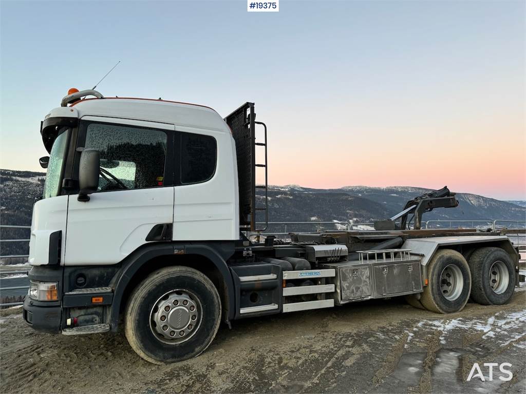 Scania P124 Hook truck.