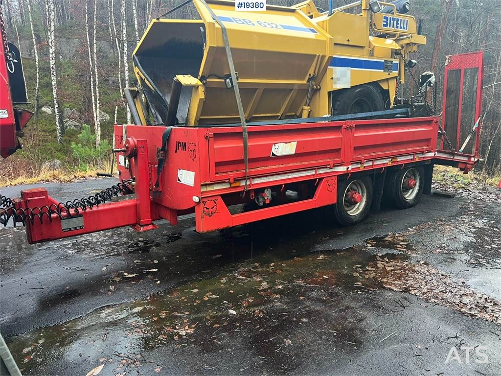 JPM midi 2 axle machine trailer w/ drive bridges