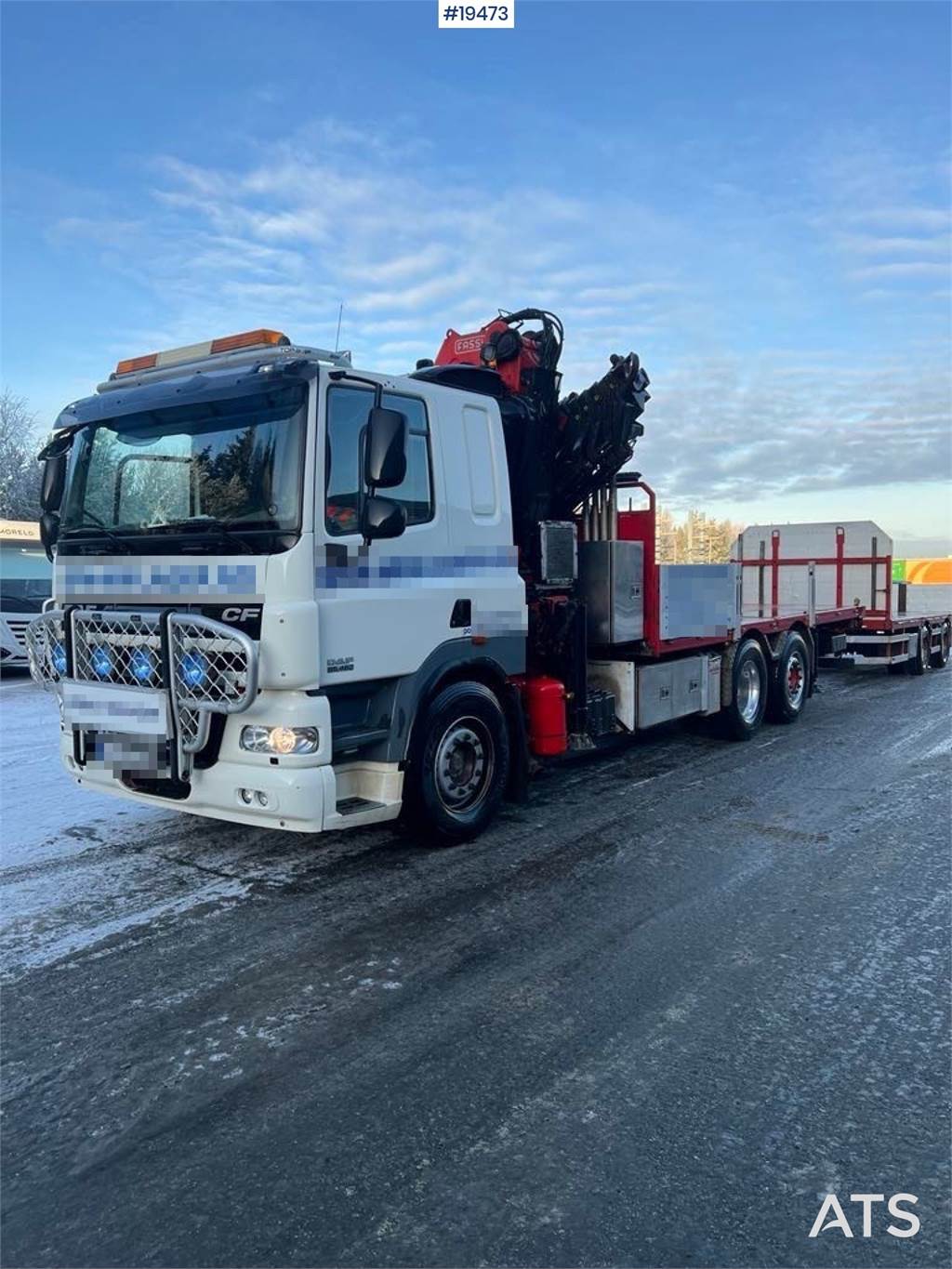 DAF CF 85.460 6x2 Crane truck w/ 45 t/m Fassi crane.