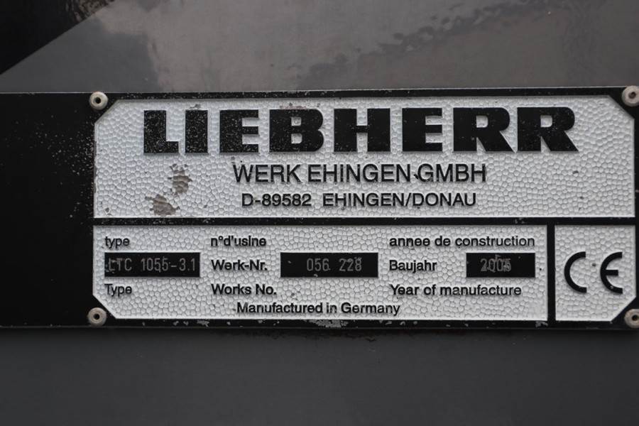 Liebherr LTC1055-3.1 Diesel, 6x6x6 Drive, 55t Capacity, 36m