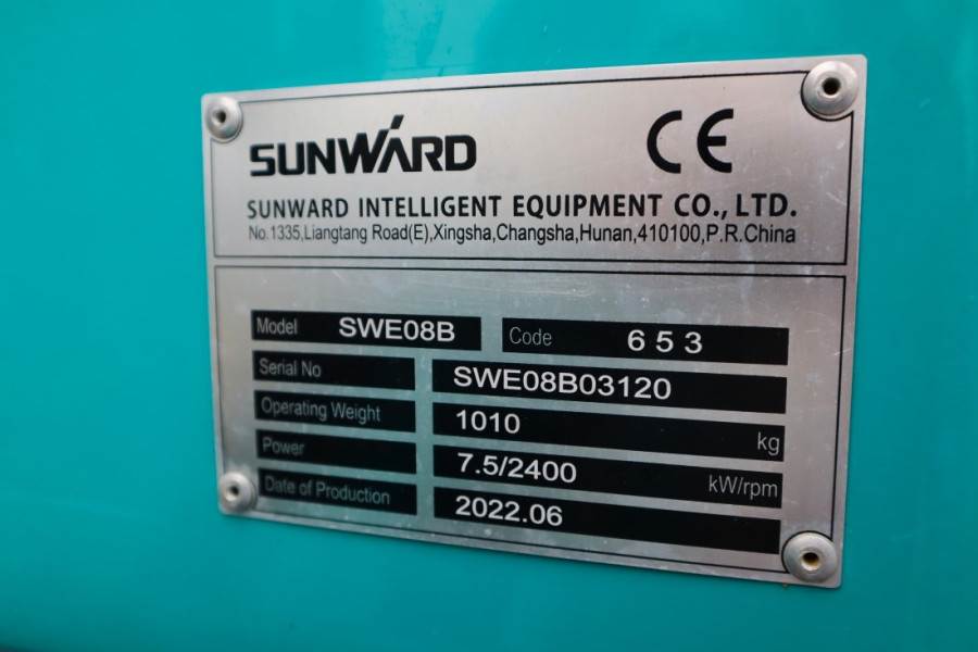 Sunward SWE08B Low Hours, CE certification, Diesel, Extend