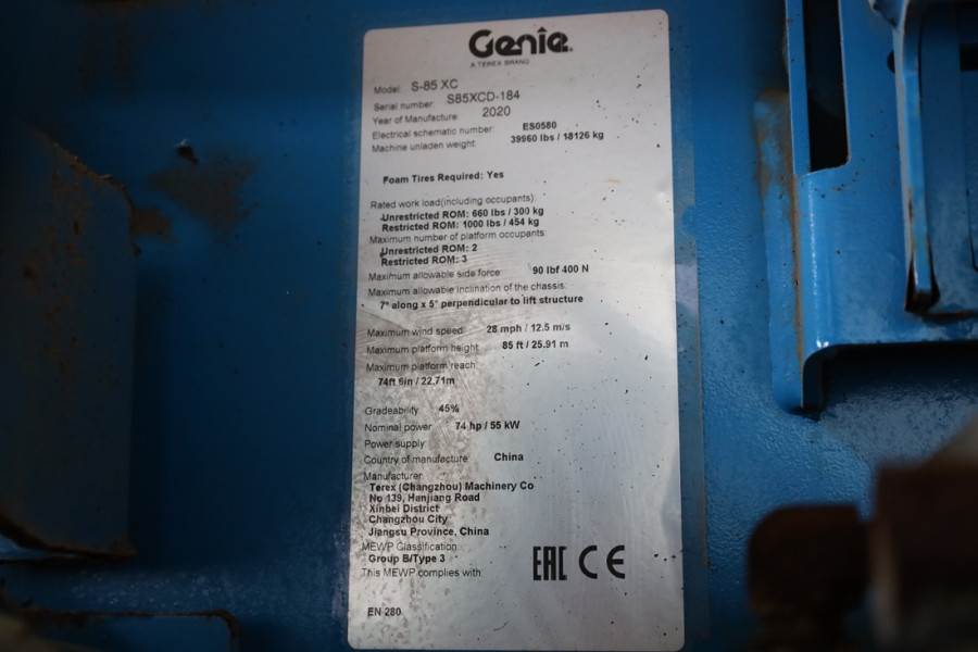 Genie S-85XC Valid inspection, *Guarantee! Diesel, 4x4 D