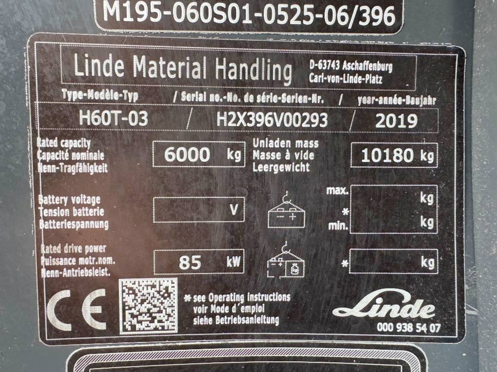 Linde H60T-03 - Side Shift / Duplex / German Machine